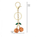 2 Pcs Yellow baseball shape Creative Sports Ball Cherry Keychain – Cute Resin Charm for Car Keys, Bags & Backpacks