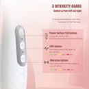 White Smart Scalp Massage Comb with EMS, LED Light Therapy & Vibration – Rechargeable Hair Growth Applicator