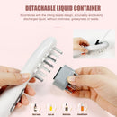 White Smart Scalp Massage Comb with EMS, LED Light Therapy & Vibration – Rechargeable Hair Growth Applicator