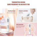 White Smart Scalp Massage Comb with EMS, LED Light Therapy & Vibration – Rechargeable Hair Growth Applicator