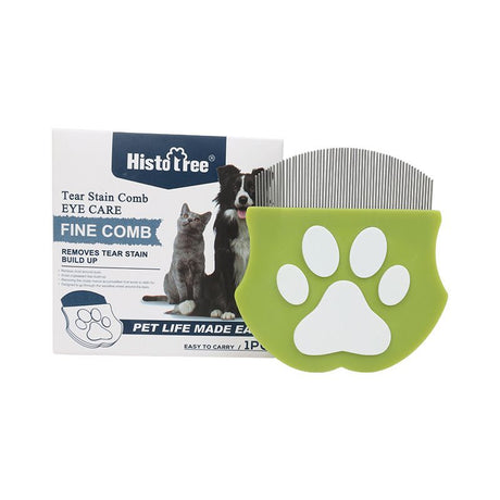 2 Pcs Light Green Gentle Pet Face & Flea Comb – Mini Grooming Tool for Cats & Dogs with Rounded Teeth