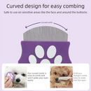 2 Pcs Purple Gentle Pet Face & Flea Comb – Mini Grooming Tool for Cats & Dogs with Rounded Teeth