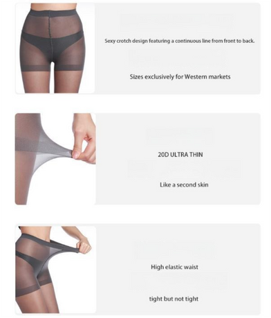Size M 3 Pcs Black Women's 20 Denier Sheer Tights 3 Pack - Snag Resistant Nylon Elastane Pantyhose with Stretch Fit, Single Seam Design
