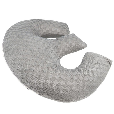 Gray Ergonomic M-Shaped Breast Support Pillow for Spa & Postpartum Care – Soft Plush Cover, Removable & Washable (320g)