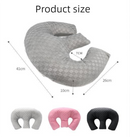 Pink Ergonomic M-Shaped Breast Support Pillow for Spa & Postpartum Care – Soft Plush Cover, Removable & Washable (320g)