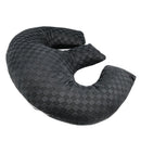 Black Ergonomic M-Shaped Breast Support Pillow for Spa & Postpartum Care – Soft Plush Cover, Removable & Washable (320g)