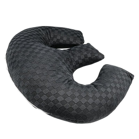 Black Ergonomic M-Shaped Breast Support Pillow for Spa & Postpartum Care – Soft Plush Cover, Removable & Washable (320g)