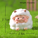 Cute Mini Resin Sheep Figurines – Set of 8 Micro Landscape & Desktop Decor (4 Designs)