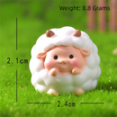 Cute Mini Resin Sheep Figurines – Set of 8 Micro Landscape & Desktop Decor (4 Designs)