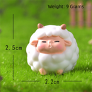 Cute Mini Resin Sheep Figurines – Set of 8 Micro Landscape & Desktop Decor (4 Designs)