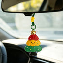 2-Piece Christmas Tree Shaped PU Leather Keychains – Cute Holiday Bag Ornaments and Car Decorations
