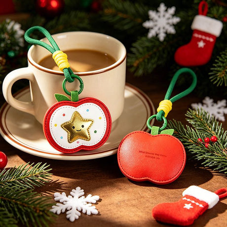 2-Piece Christmas stockings Shaped PU Leather Keychains – Cute Holiday Bag Ornaments and Car Decorations