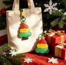 2-Piece Peace Apple Shaped PU Leather Keychains – Cute Holiday Bag Ornaments and Car Decorations