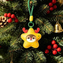 2-Piece Peace Apple Shaped PU Leather Keychains – Cute Holiday Bag Ornaments and Car Decorations