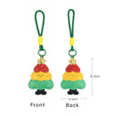 4-piece set Christmas theme Shaped PU Leather Keychains – Cute Holiday Bag Ornaments and Car Decorations
