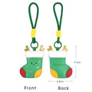 4-piece set Christmas theme Shaped PU Leather Keychains – Cute Holiday Bag Ornaments and Car Decorations
