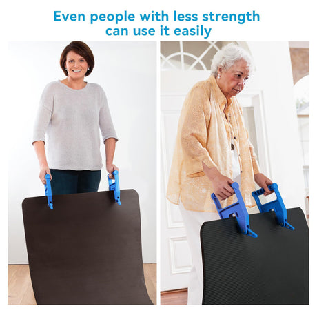 Blue Mat Lifter Handle Set of 2 – Lightweight Plastic Tool for Easy, Hands-Free Moving of Rugs, Mats, and Carpets