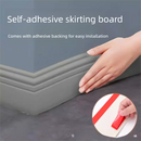 Grey 3-Meter Self-Adhesive Reinforced Skirting Board – 10 cm Wide Wall Decorative Trim for Home Interior