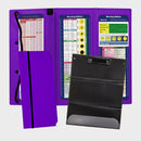 Purple Three-Fold Clipboard with Document Holder – PP Material, Compact Design for Medical & Office Use