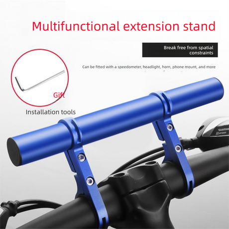 Red 30cm Aluminum Bicycle Handlebar Extension Bracket – Multi-Functional Mount for Bike Accessories