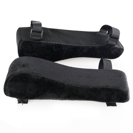 Black 2-Pack Chair Armrest Pad – Memory Foam Elbow Support Cushion for Office and Home Chairs