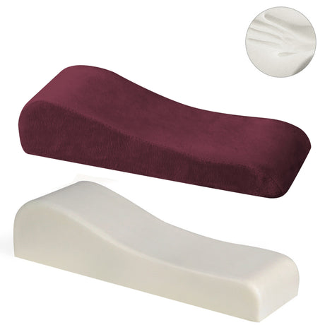 Wine red 2-Pack Chair Armrest Pad – Memory Foam Elbow Support Cushion for Office and Home Chairs