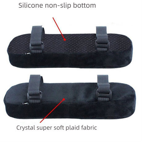 Wine red 2-Pack Chair Armrest Pad – Memory Foam Elbow Support Cushion for Office and Home Chairs