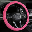 Rose red Crystal Rhinestone Steering Wheel Cover – Elastic Stretch Design with Full Diamond Embellishment