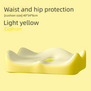 Yellow Ergonomic Memory Foam Seat Cushion – Coccyx Relief for Office, Car and Long Sitting