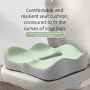Yellow Ergonomic Memory Foam Seat Cushion – Coccyx Relief for Office, Car and Long Sitting