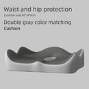 Two-tone grey Ergonomic Memory Foam Seat Cushion – Coccyx Relief for Office, Car and Long Sitting