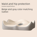 Beige and grey two-tone Ergonomic Memory Foam Seat Cushion – Coccyx Relief for Office, Car and Long Sitting