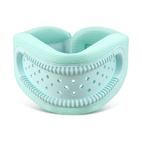 Blue Hollow Neck Support Brace – Ergonomic Cervical Collar with Breathable Design for Posture Correction and Daily Use