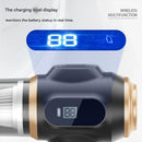 Black Portable Wireless Car Vacuum Cleaner – Powerful Suction for Car and Home Use with Dual-Function Air Blower(1500MHA)