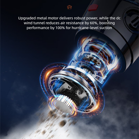 Piano lacquer black Portable Cordless Vacuum Cleaner – High-Power Lithium Battery with Strong Suction for Car and Home Use