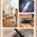 White spray-painted model Wireless Stick Vacuum Cleaner with 14000Pa Suction, HEPA Filter & 350ml Water Tank for Wet Dry Cleaning, Ideal for Home Use