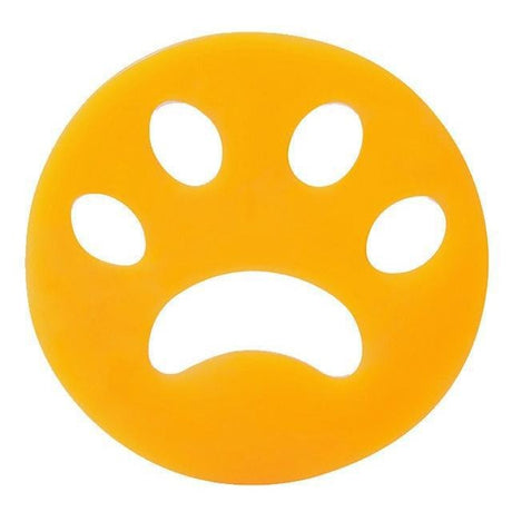 Circular orange 10-Pack Reusable Silicone Cat Paw Lint Remover for Clothes and Laundry, Double-Sided Sticky Cleaner for Pet Hair and Dust – Ideal for Home Use