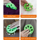 Floral orange 10-Pack Reusable Silicone Cat Paw Lint Remover for Clothes and Laundry, Double-Sided Sticky Cleaner for Pet Hair and Dust – Ideal for Home Use