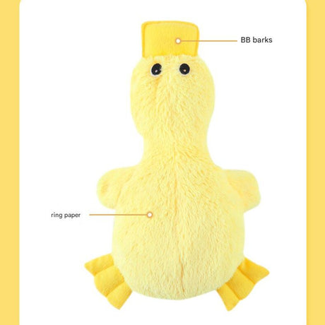 2-Pack Pink Plush Duck Dog Toy with Sound, Soft Fur and Squeaker for Teething & Dental Care – Durable Chew Toy for Dogs