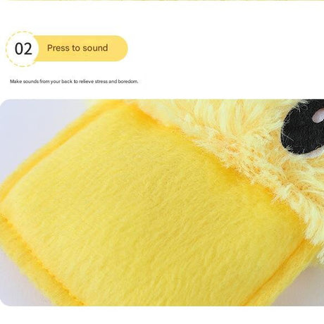 2-Pack Pink and yellow Plush Duck Dog Toy with Sound, Soft Fur and Squeaker for Teething & Dental Care – Durable Chew Toy for Dogs