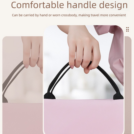 Black Double-Layer Insulated Lunch Bag with Aluminum Foil Lining, Thermal Food Carrier for Hot & Cold Meals – Large Capacity, Reusable & Easy to Clean