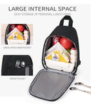 Navy blue Portable Insulated Lunch Bag with Thick Aluminum Foil Lining – Oxford Fabric Thermal Food Carrier for Work, School, Travel & Outdoor Use