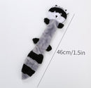 2-Pack Grey raccoon Identical Plush Pet Toys with Squeaker – Durable Fur-Textured Chew Toys for Dogs, Ideal for Teething, Play & Stress Relief