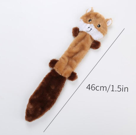 2-Pack Brown raccoon Identical Plush Pet Toys with Squeaker – Durable Fur-Textured Chew Toys for Dogs, Ideal for Teething, Play & Stress Relief