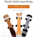 2-Pack Coffee Fox Identical Plush Pet Toys with Squeaker – Durable Fur-Textured Chew Toys for Dogs, Ideal for Teething, Play & Stress Relief