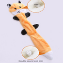 2-Pack Coffee Fox Identical Plush Pet Toys with Squeaker – Durable Fur-Textured Chew Toys for Dogs, Ideal for Teething, Play & Stress Relief