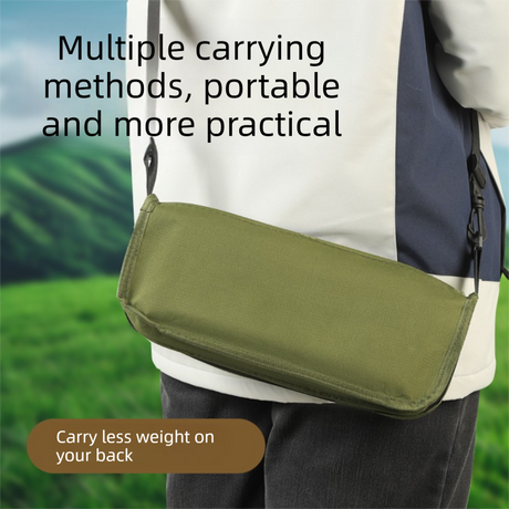 Black Portable Folding Backpack Stool with Carrying Case – Compact, Durable Outdoor Seat for Camping, Hiking, Fishing & Travel(small)
