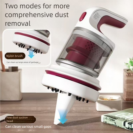Green Compact Desktop Vacuum Cleaner – Cordless Handheld Dust Remover for Office, Keyboard, Car & Home Use with Dual Suction Modes and USB Charging