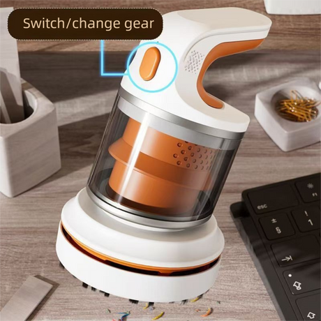 Green Compact Desktop Vacuum Cleaner – Cordless Handheld Dust Remover for Office, Keyboard, Car & Home Use with Dual Suction Modes and USB Charging