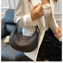Black Women's New Fashion Crescent Bag – Stylish Single Shoulder Crossbody Handbag with Wear-Resistant Base and Smooth Zipper, Perfect for Casual & Daily Use
